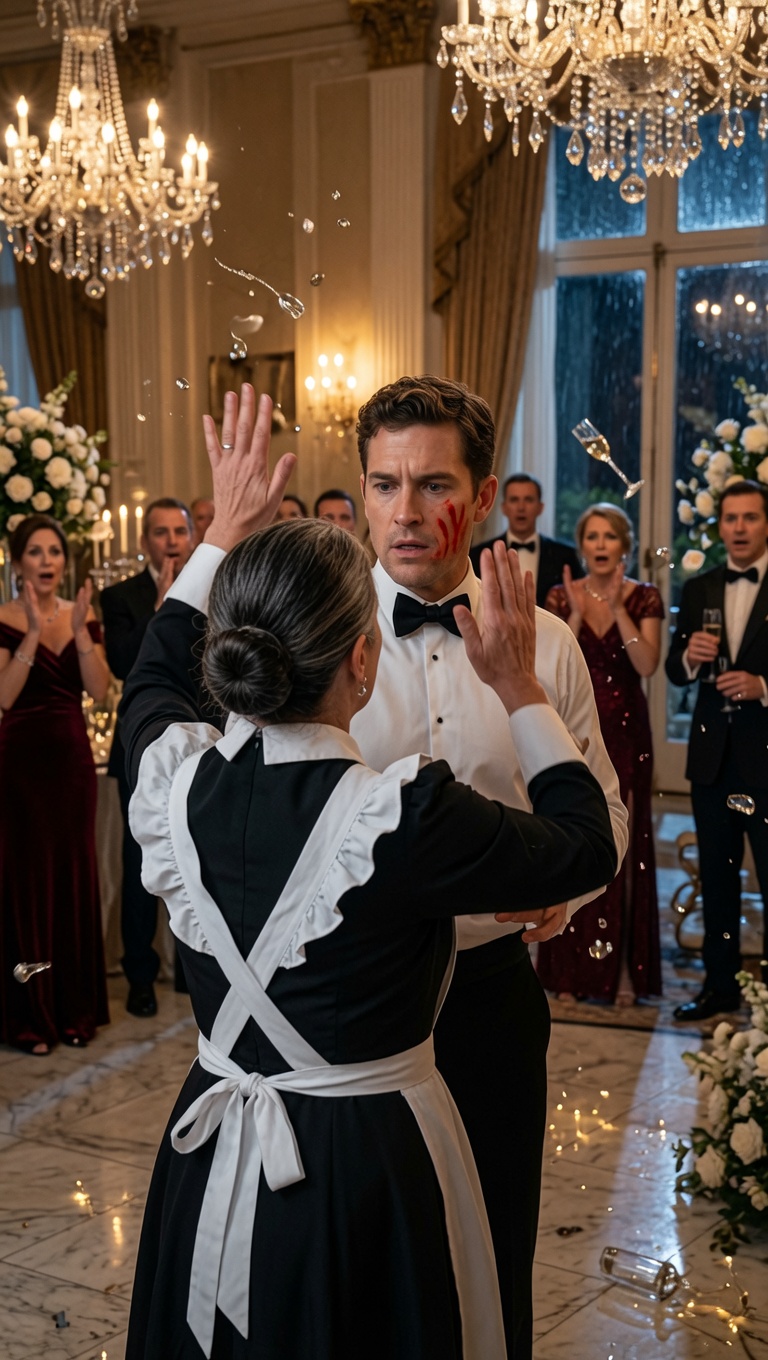 The maid slapped the billionaire’s son... and shattered his engagement party.