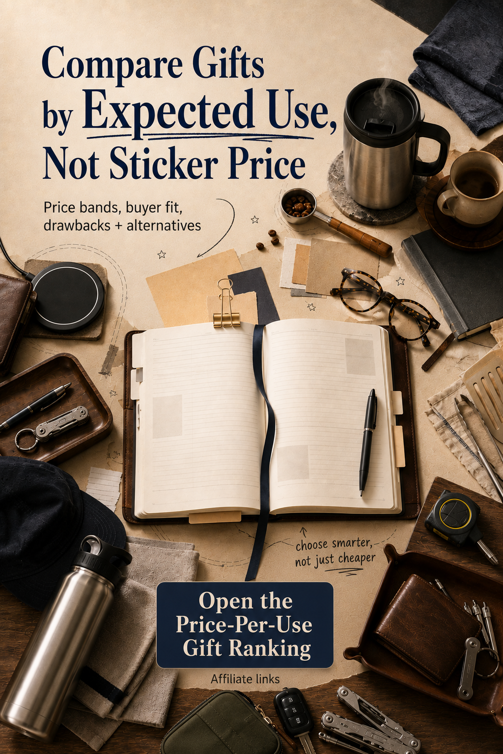 Three budget tiers for Father's Day gifts with price-per-use comparison framework