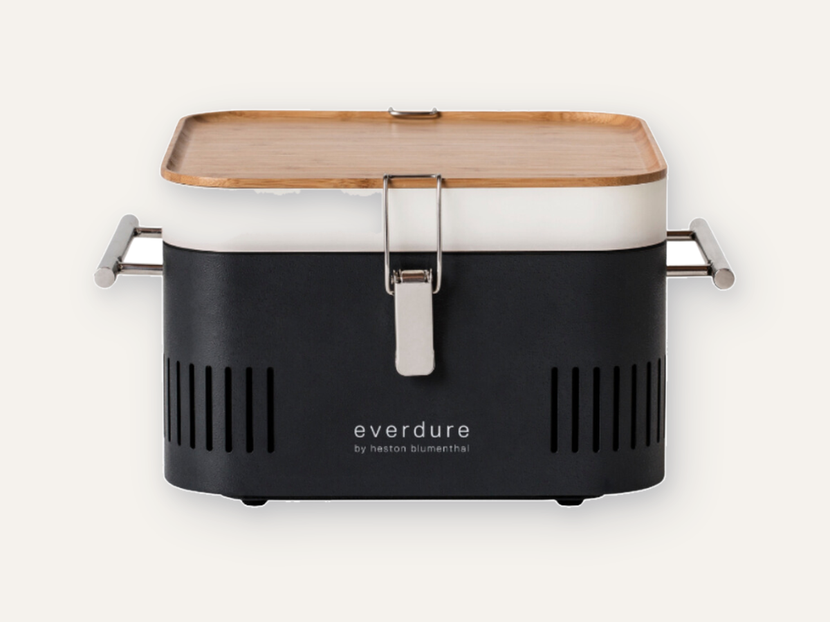 Graphite Everdure Cube portable charcoal barbecue