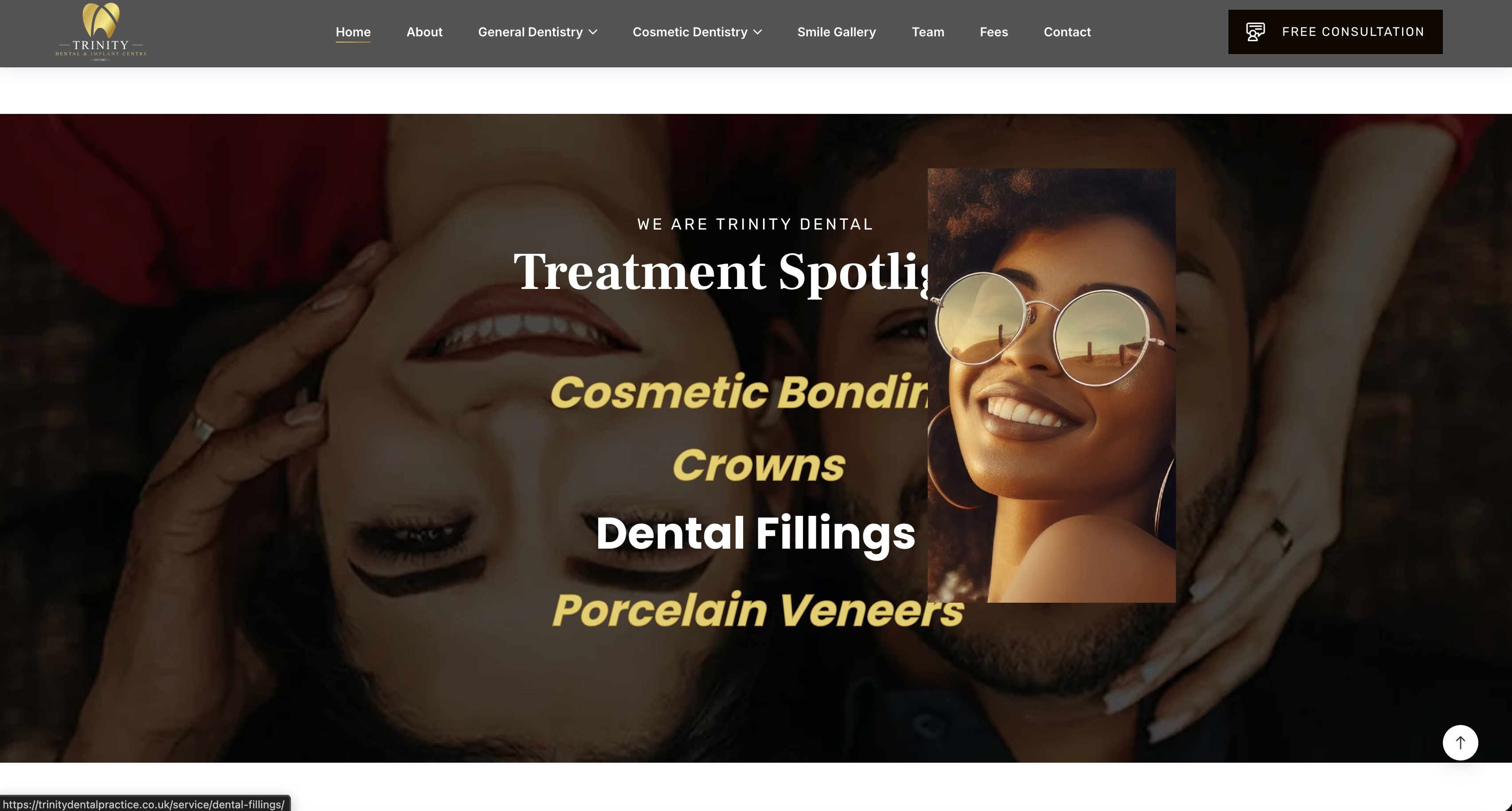 Trinity Dental Practice Mobile view
