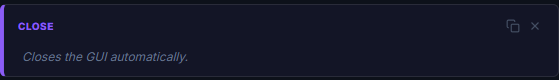 Close GUI Block