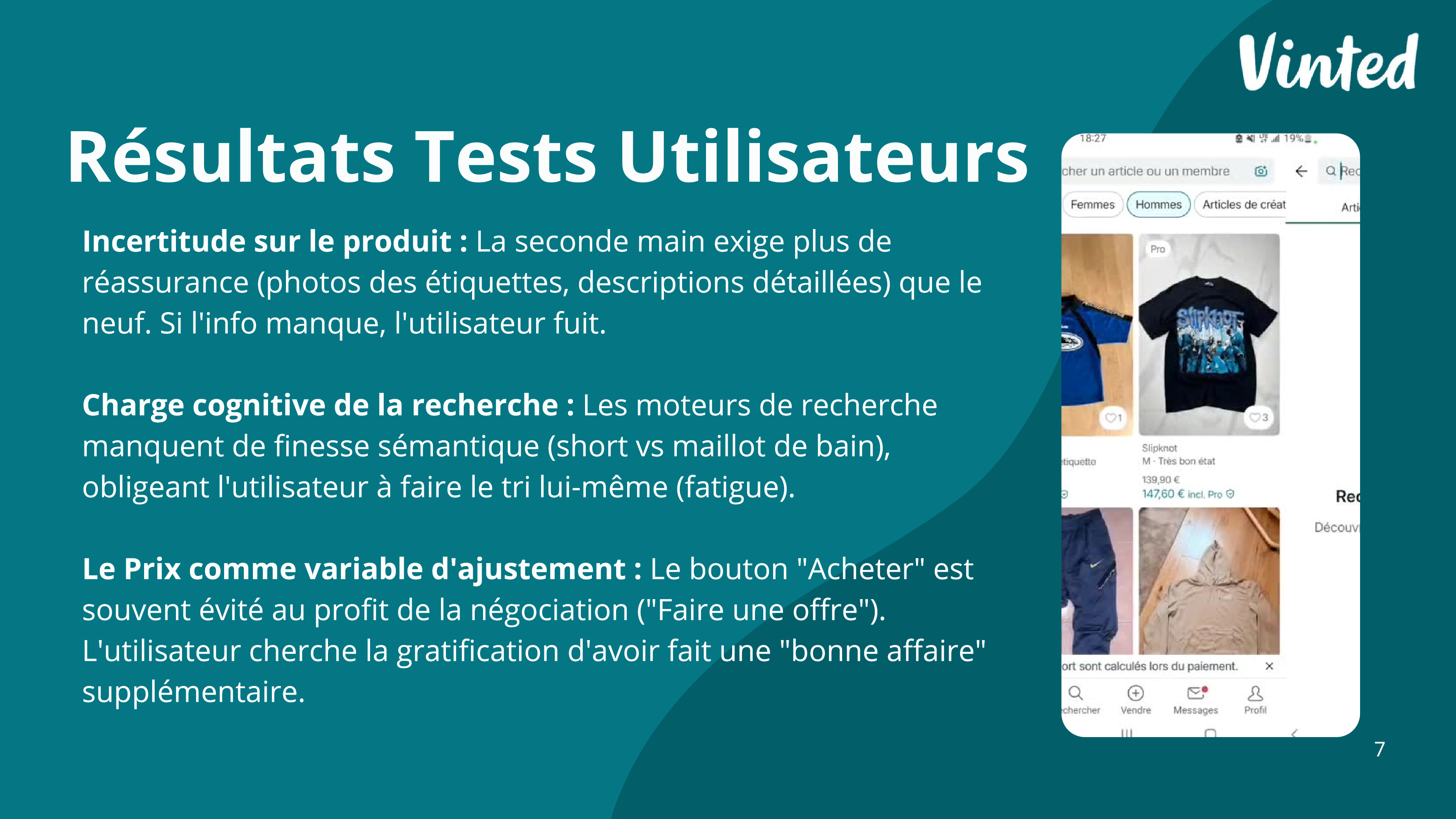 User test results - key findings
