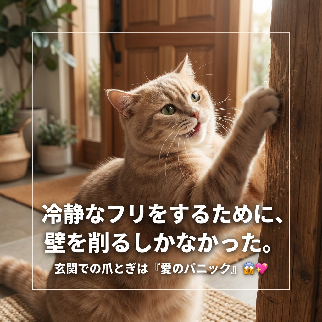 帰宅時の猫の爪とぎは愛情表現のサイン！ - Image 1