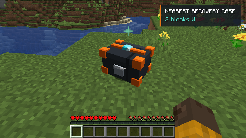 A deployed Recovery Chest beside a river