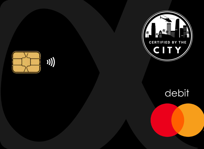 Certified By the City Card powered by Alpha Cash — design preview