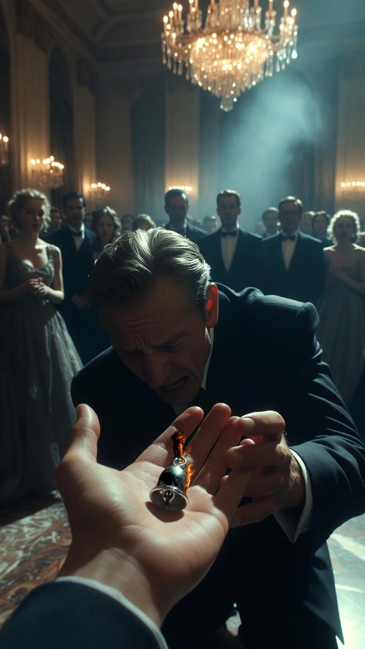 The father saw the silver charm and finally broke in front of everyone.