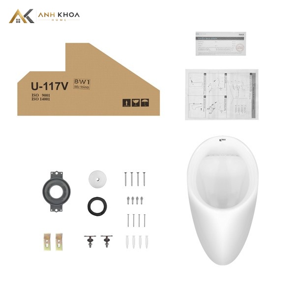 Ban ve ky thuat Bon tieu nam Inax U-117V