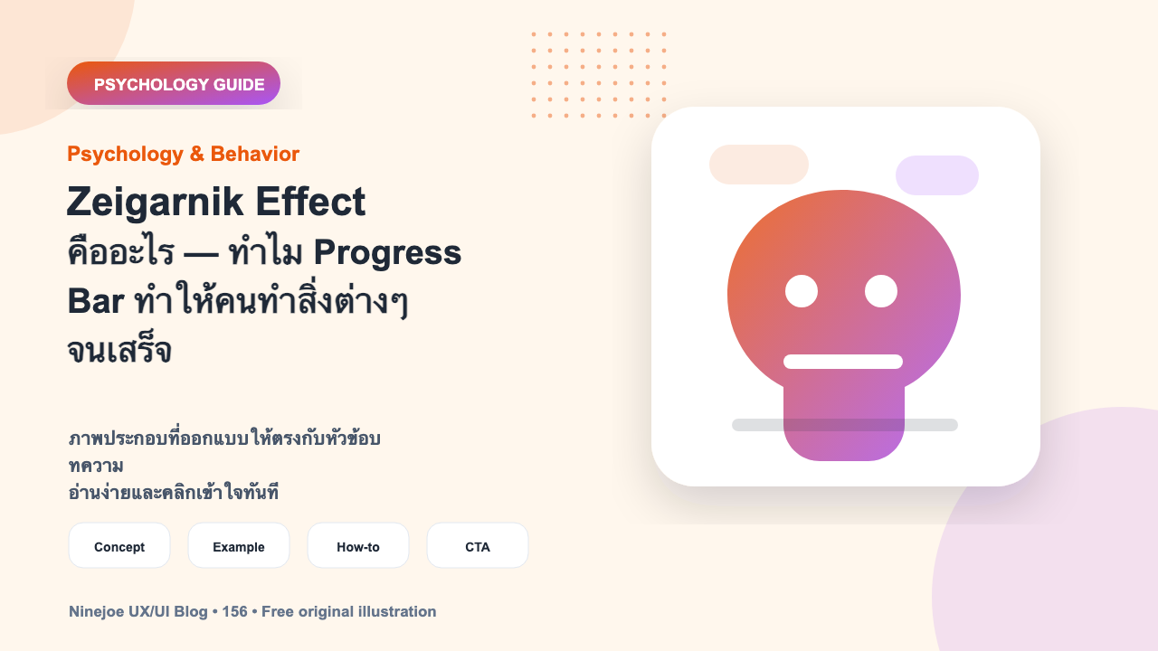 Zeigarnik Effect คืออะไร — ทำไม Progress Bar ทำให้คนทำสิ่งต่างๆ จนเสร็จ