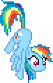 A pixel of Rainbow Dash's Tail stuck onto the sticky note of the rentry