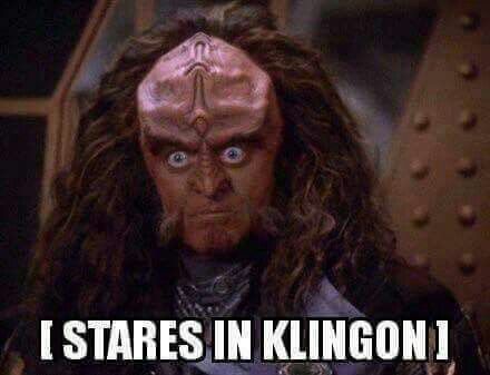 stares in klingon