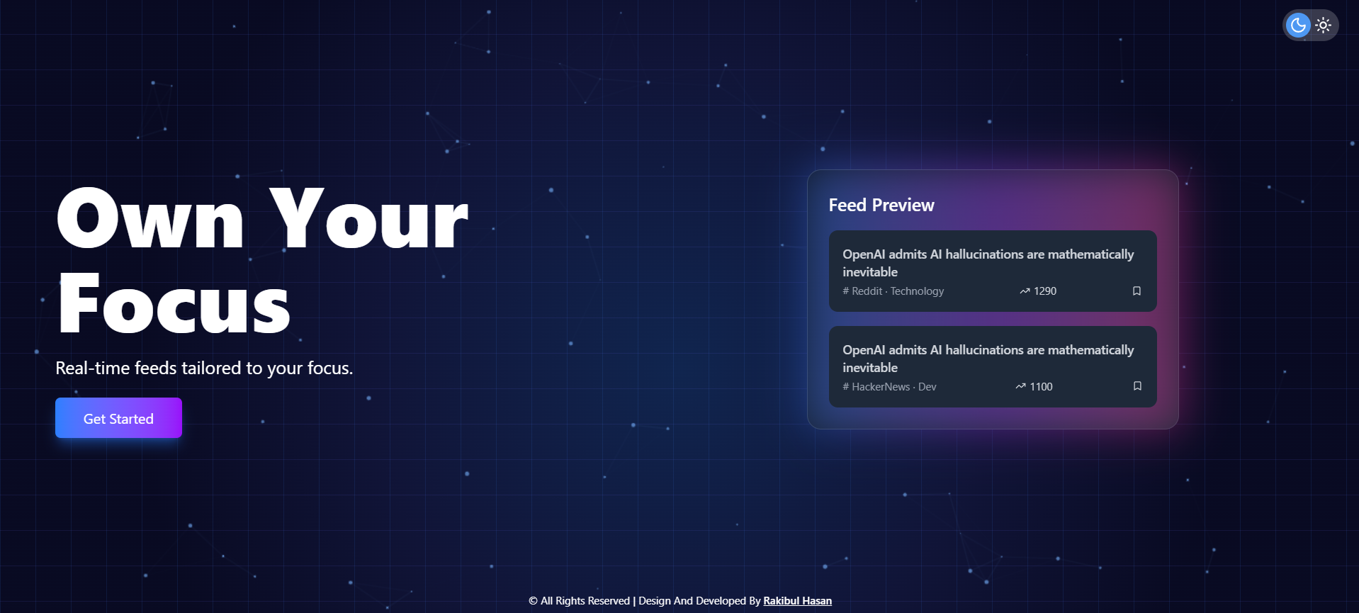 Intelligent News Feed