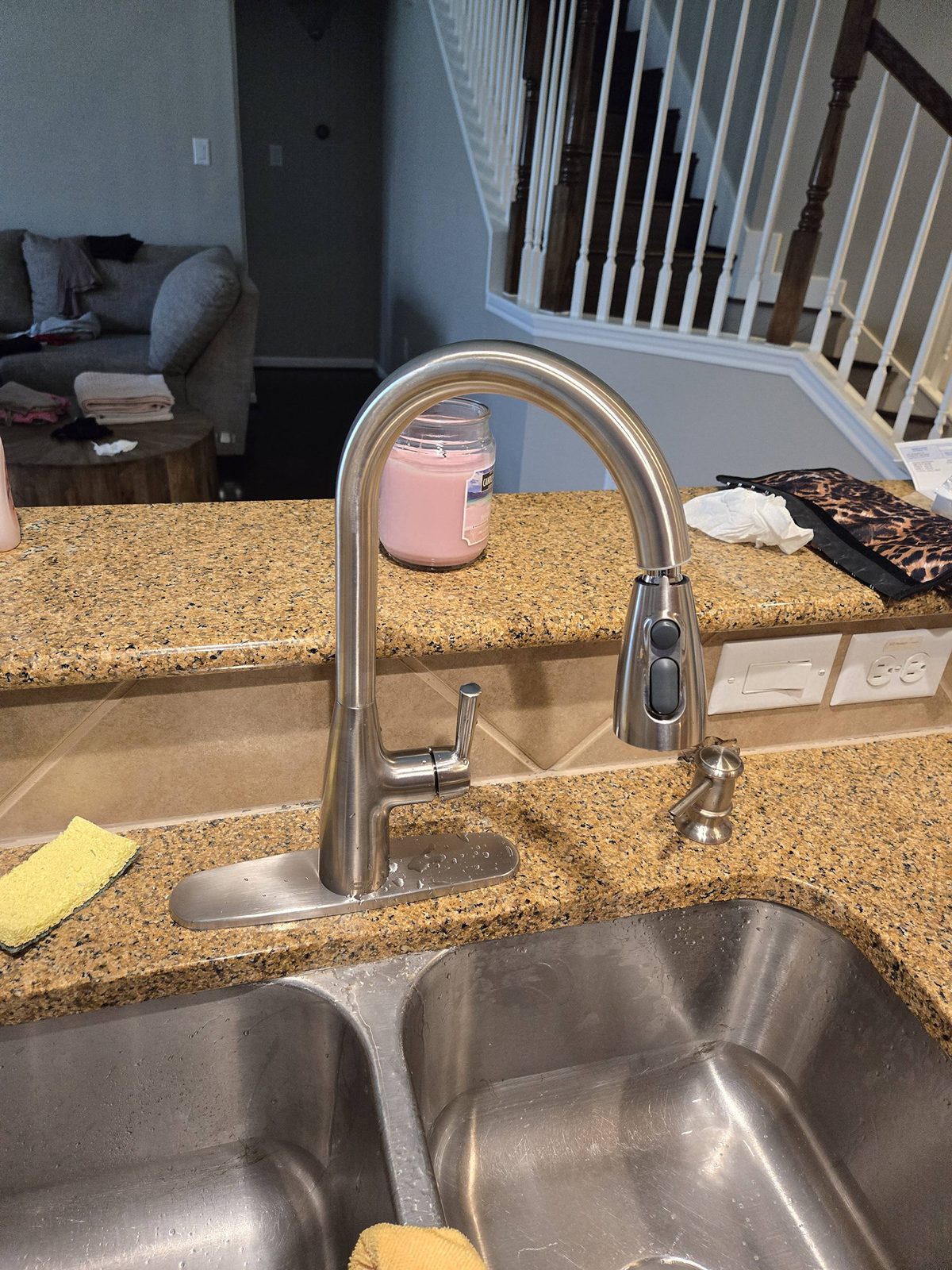Kitchen faucet installation