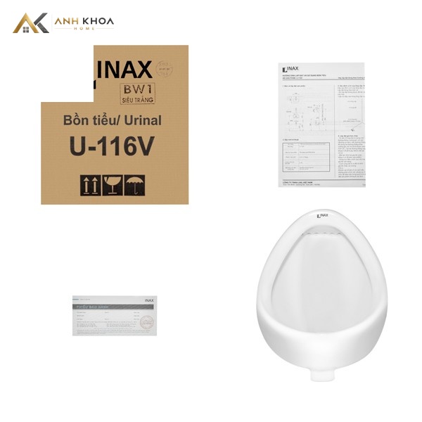 Ban ve ky thuat Bon tieu nam Inax u-116V