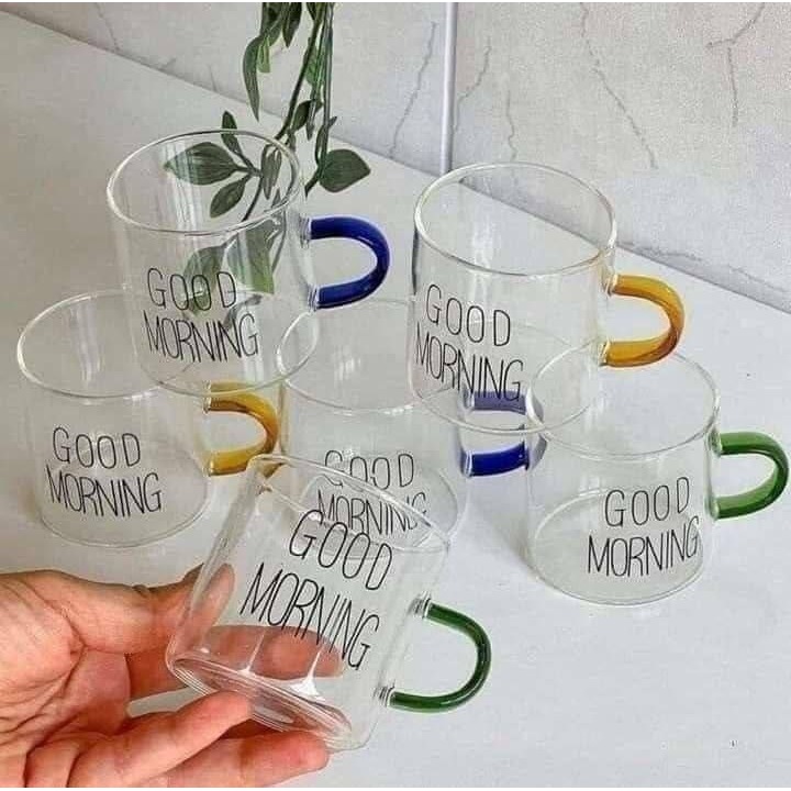 طقم مجات Good Morning زجاج