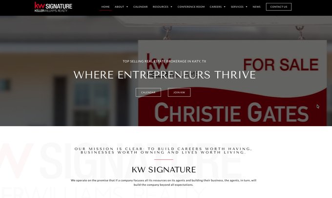 KW Signature Katy Website