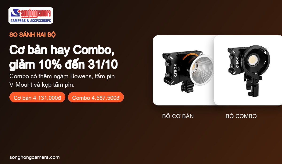 Hai bộ cơ bản và Combo Sirui C150X