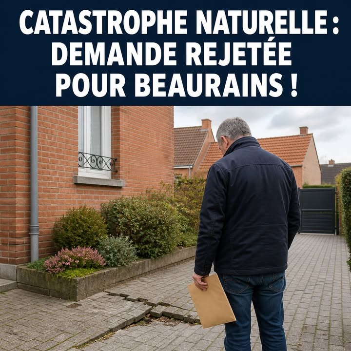 Un homme âgé, vu de dos, tient un dossier brun devant une maison en brique avec un trottoir fissuré.