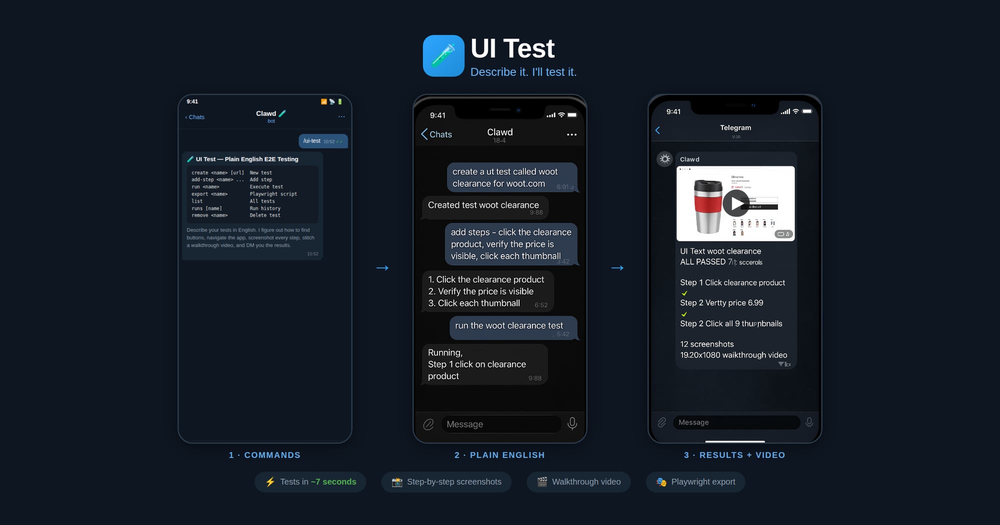 UI Test — Describe it. I'll test it.