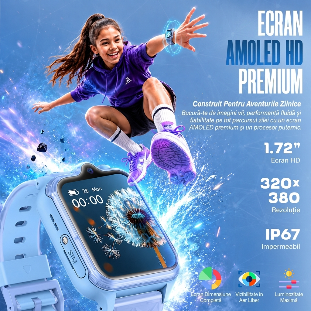 Ceas smartwatch Wingereich copii albastru