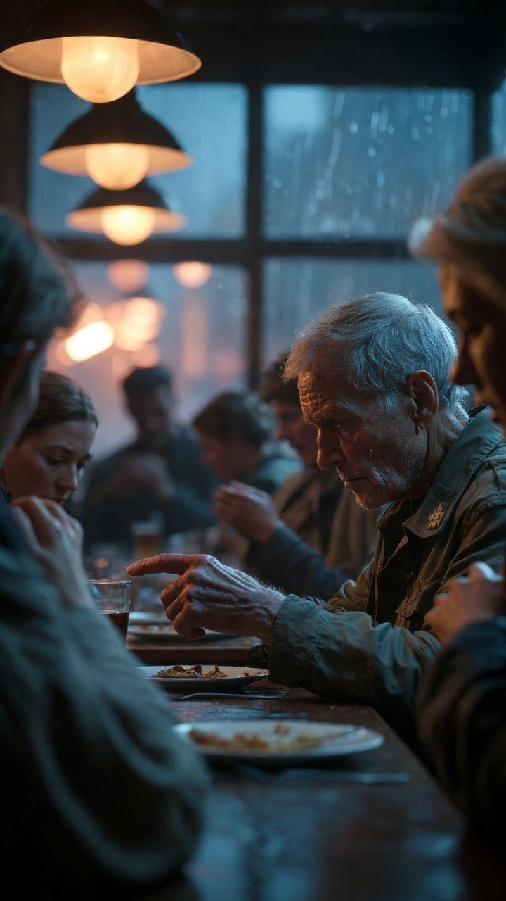 The Old Veteran Pointed to the Corner Table, and the Whole Restaurant Went Silent