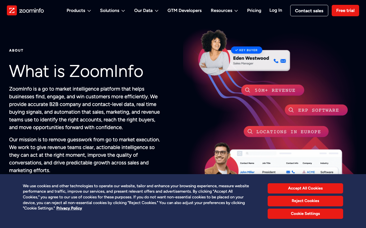 ZoomInfo - B2B intelligence platform for go-to-market teams
