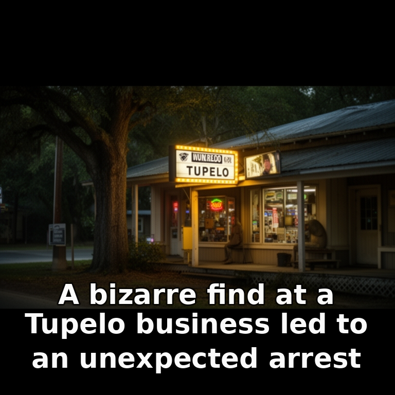 A bizarre find at a Tupelo business led to an unexpected arrest - cover image