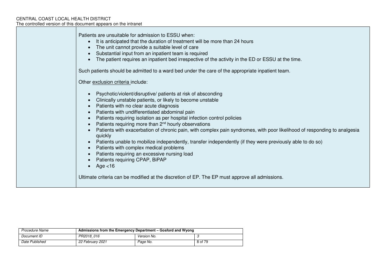 Admission Criteria CCLHD page 8 of 79