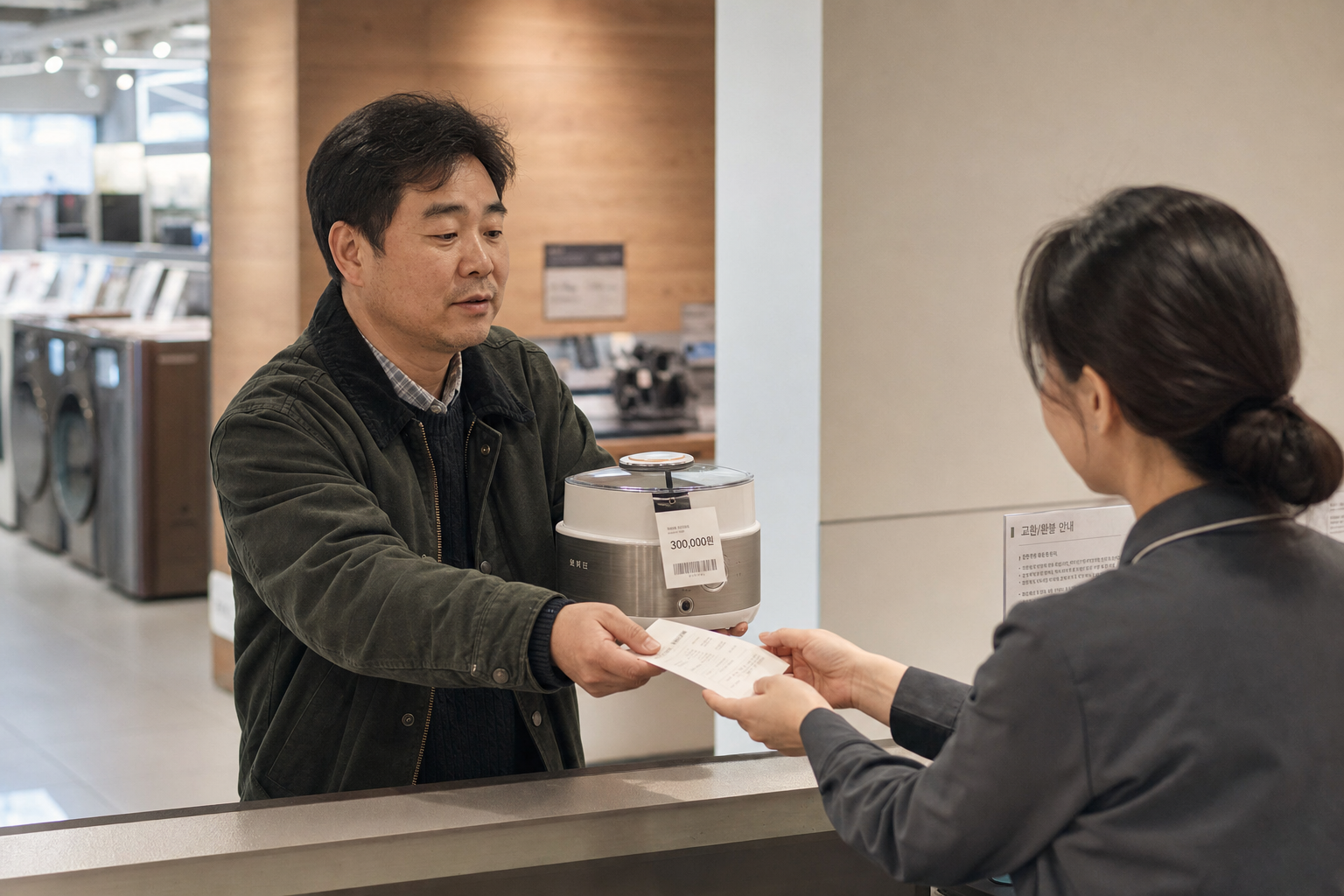 30만원 선결제 거래를 취소한 뒤 환급 경로를 추적하는 장면