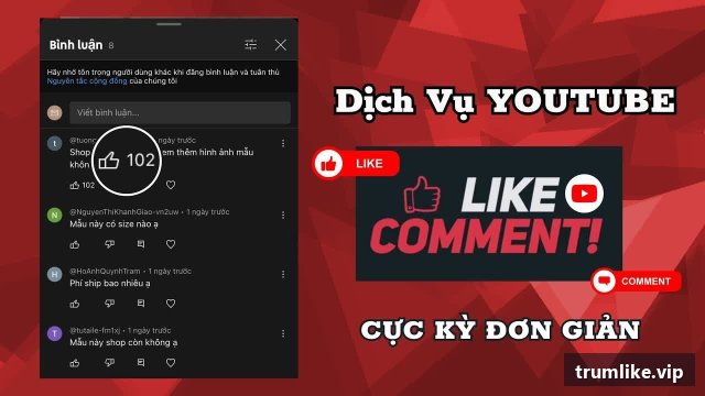 Dịch vụ tăng like Youtube tại Trumlike.vip