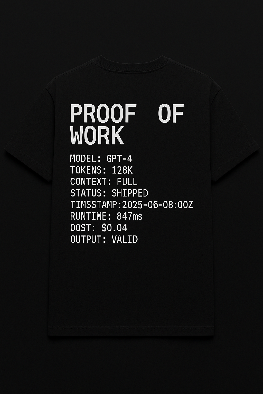 Vol. 01 — Receipt tee mockup