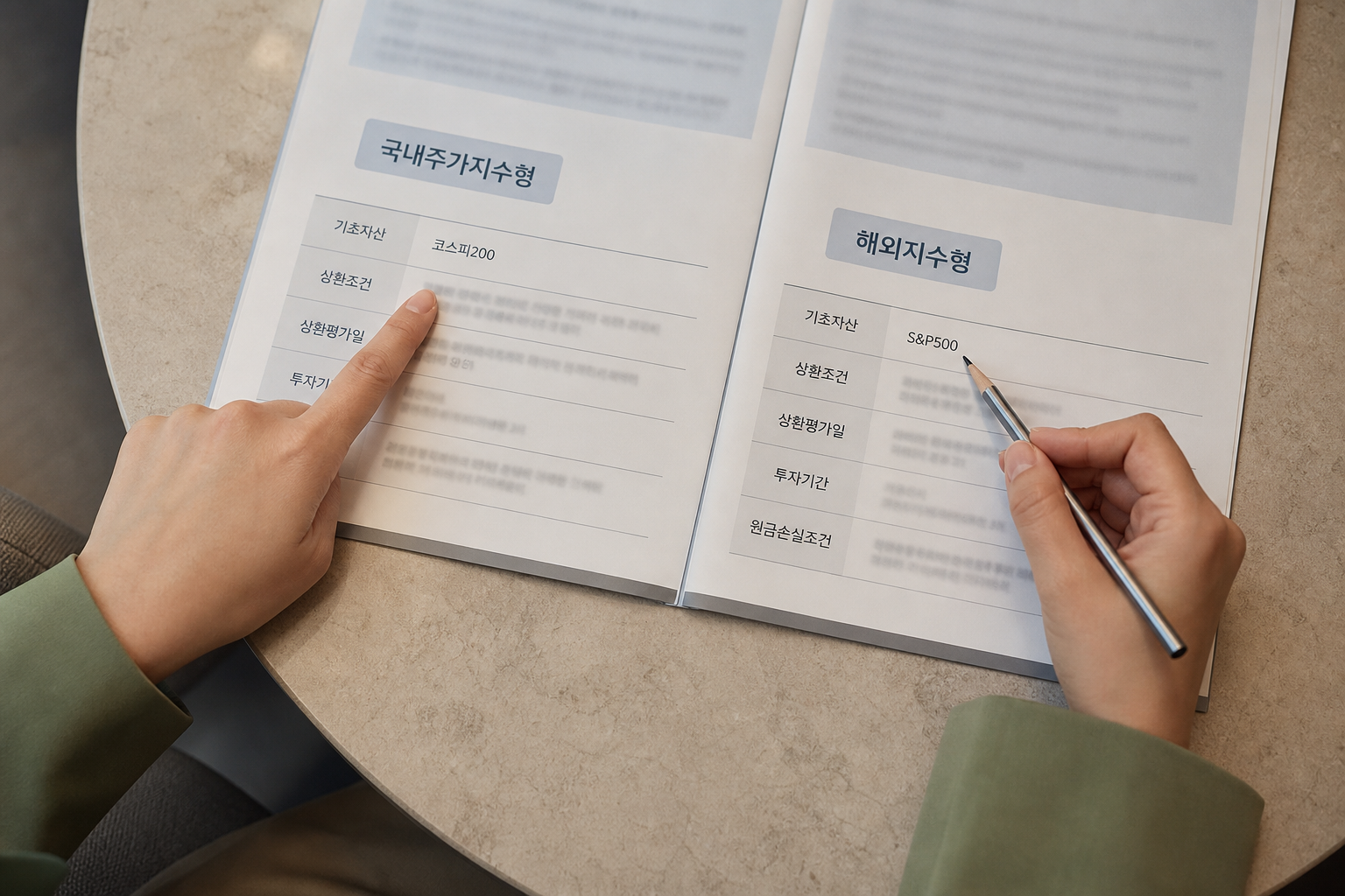 국내주식형 ETF와 기타 ETF의 과세유형을 상품설명서로 비교하는 장면