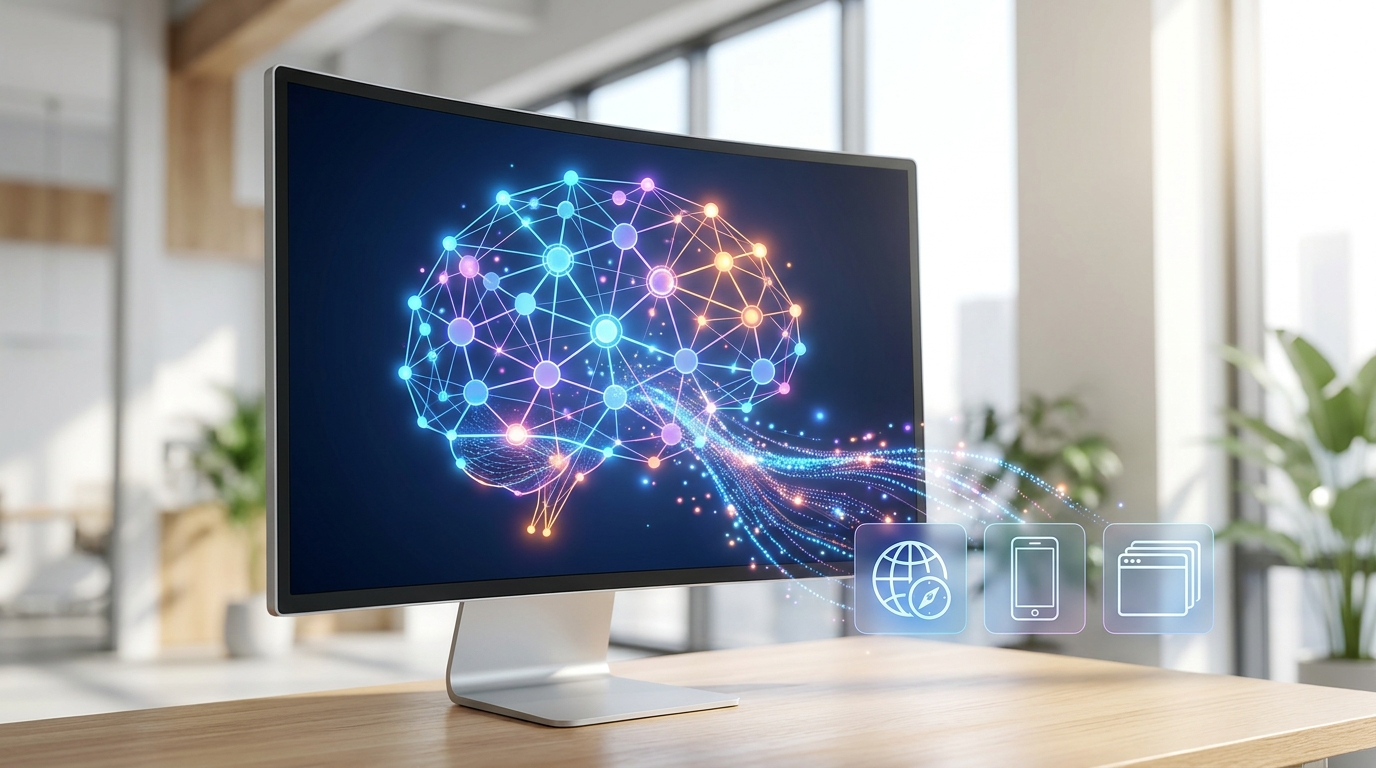 Holo3.1 AI agents automating tasks across desktop, web, and mobile environments with local inference capabilities.