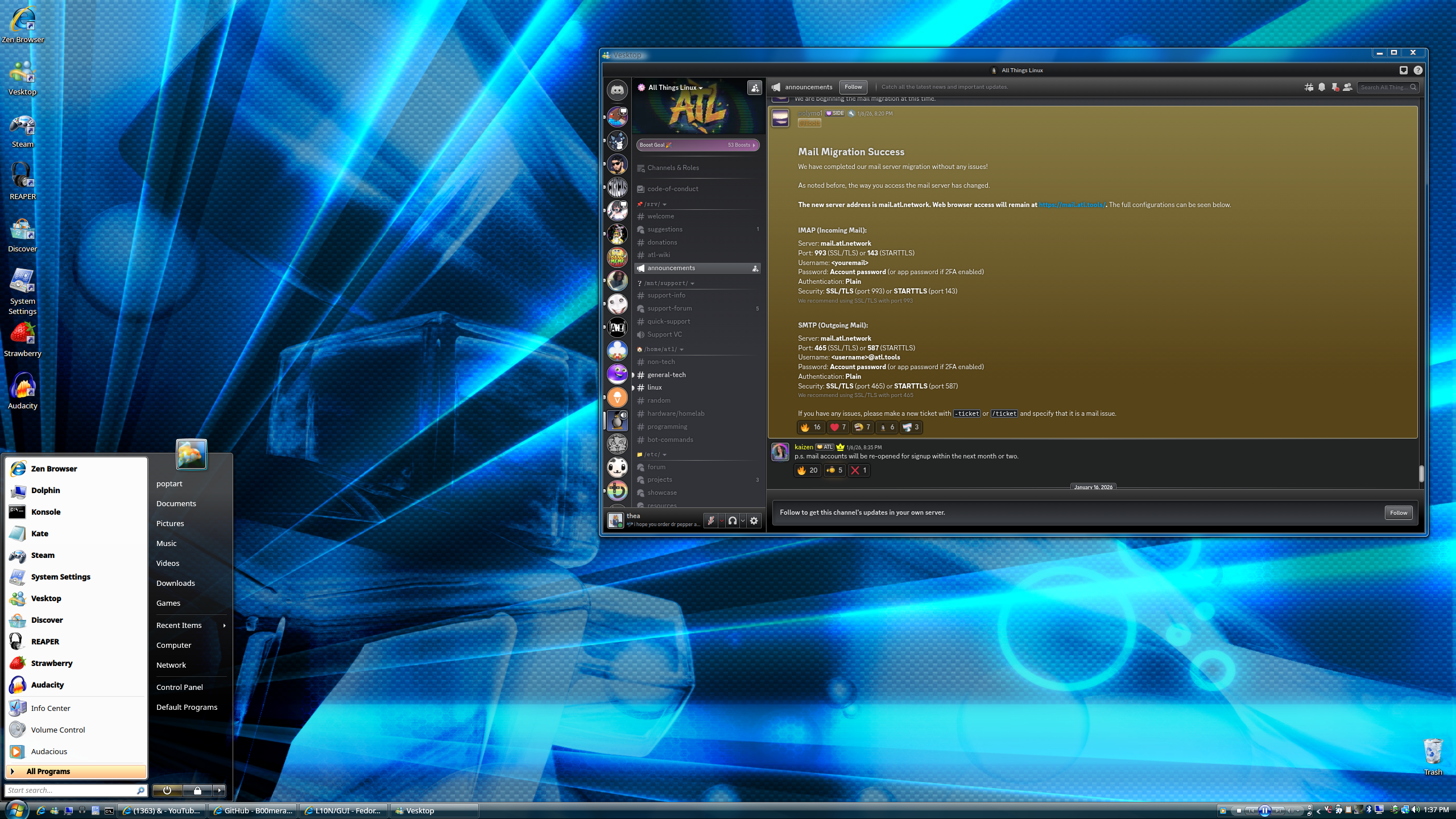 my Fedora KDE setup with customized VistaThemePlasma - Frutiger Aero ...
