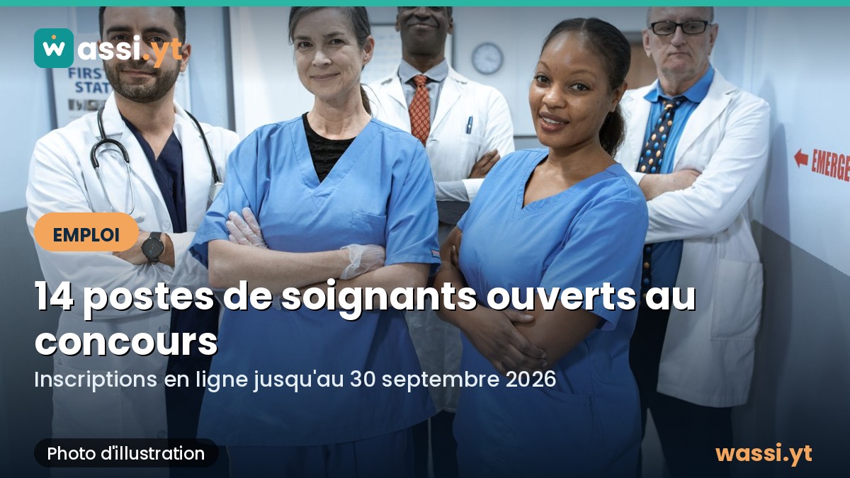 Fonction publique à Mayotte : 14 postes d'infirmier et de psychologue ouverts au concours