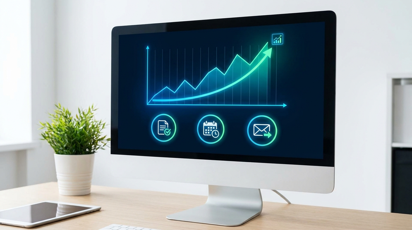 Digital dashboard showing Agentic Work Units (AWU) as a key performance indicator for AI productivity.