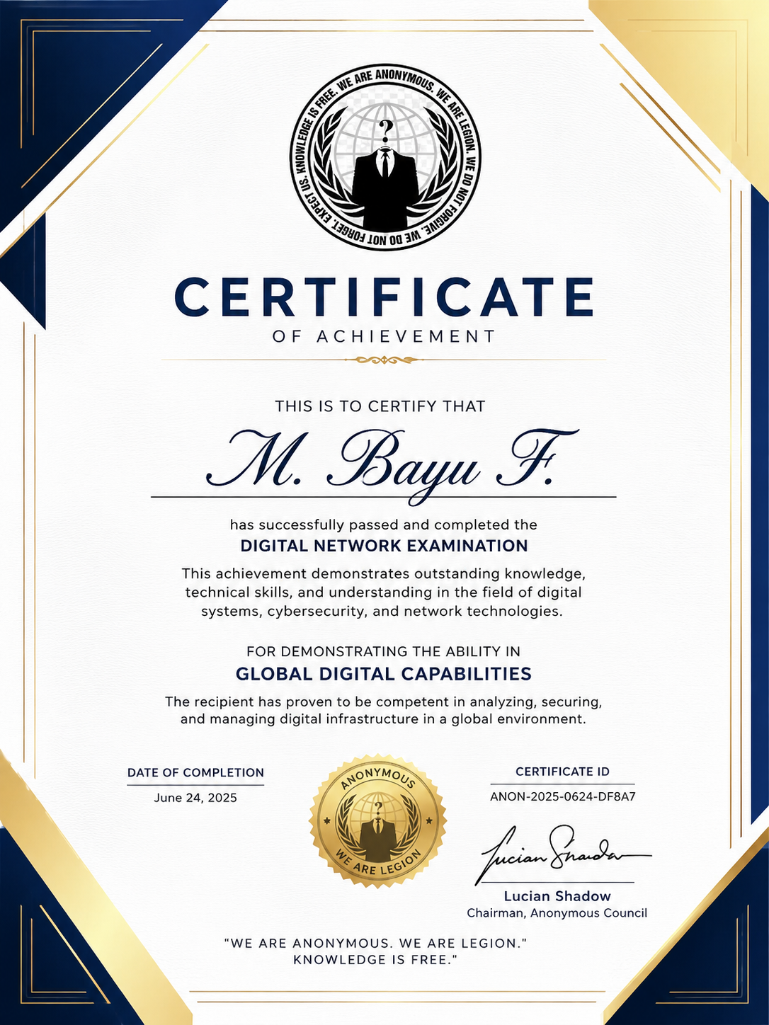 Certificate