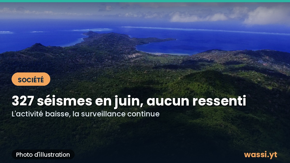 Séismes à Mayotte : 327 secousses détectées en juin, aucune ressentie par la population