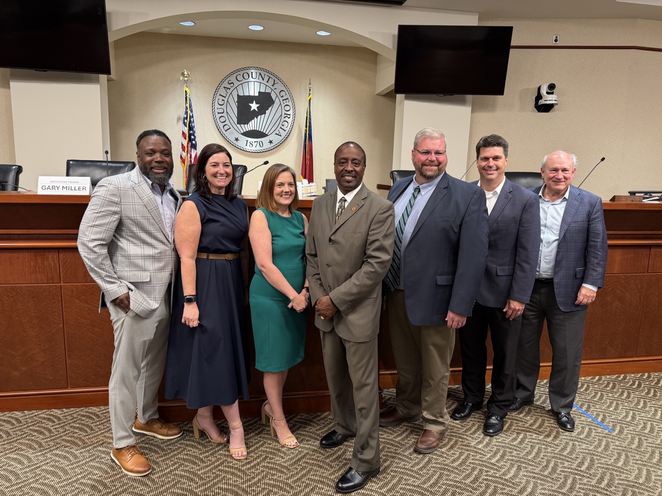 Group photo in the Douglas County Commission chambers