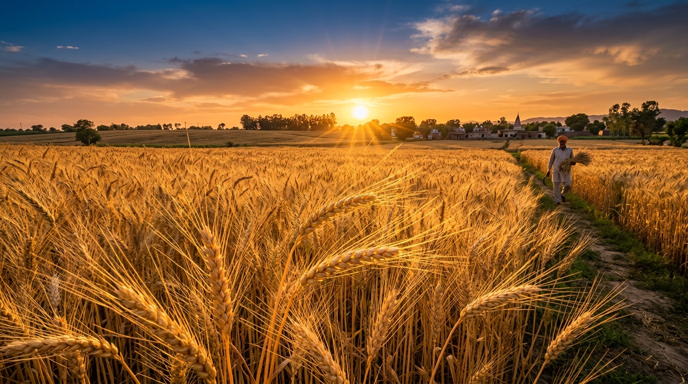 Ripe Golden Wheat Field in Datia