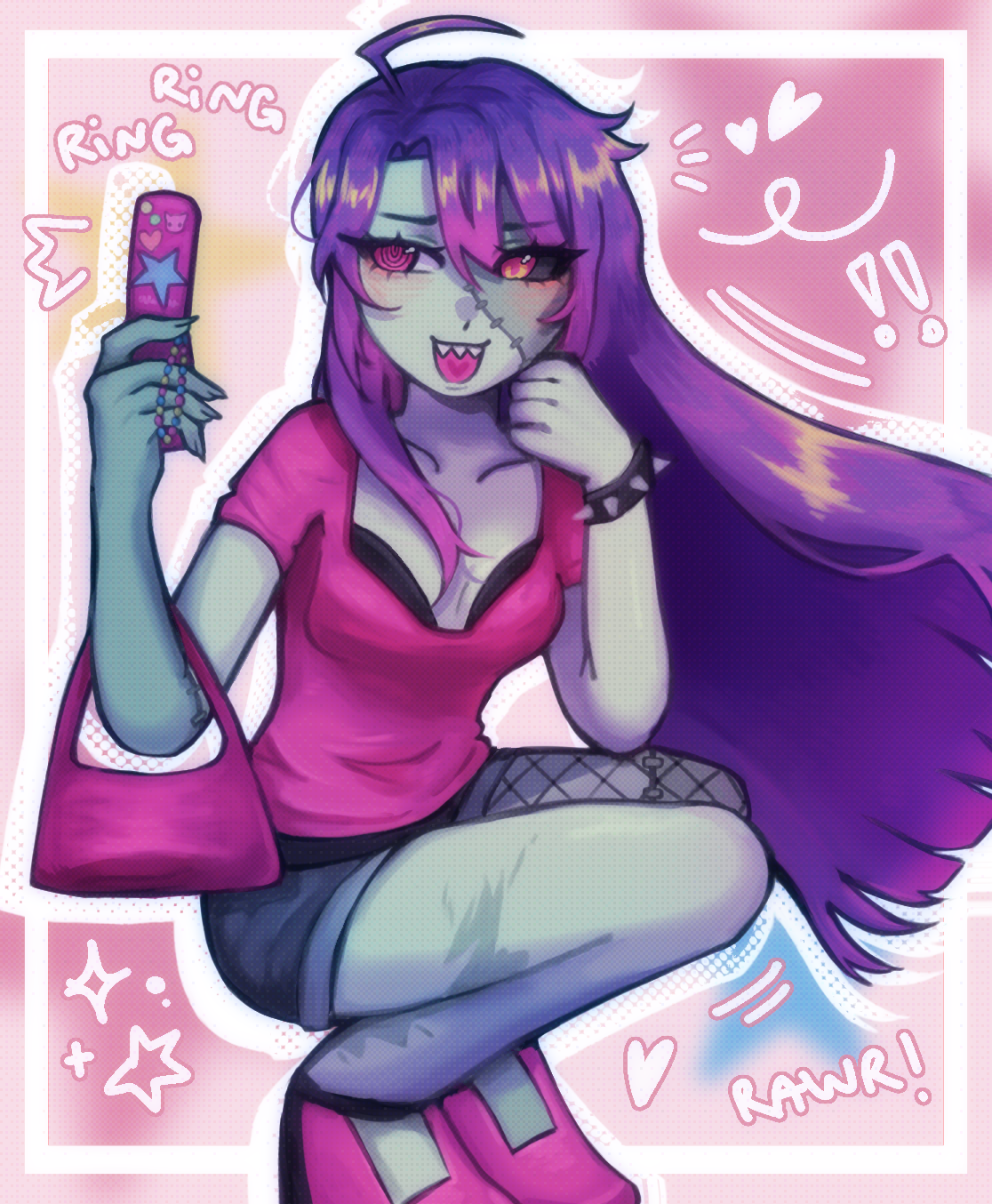 mar 15, art of my oc vee the texting queen