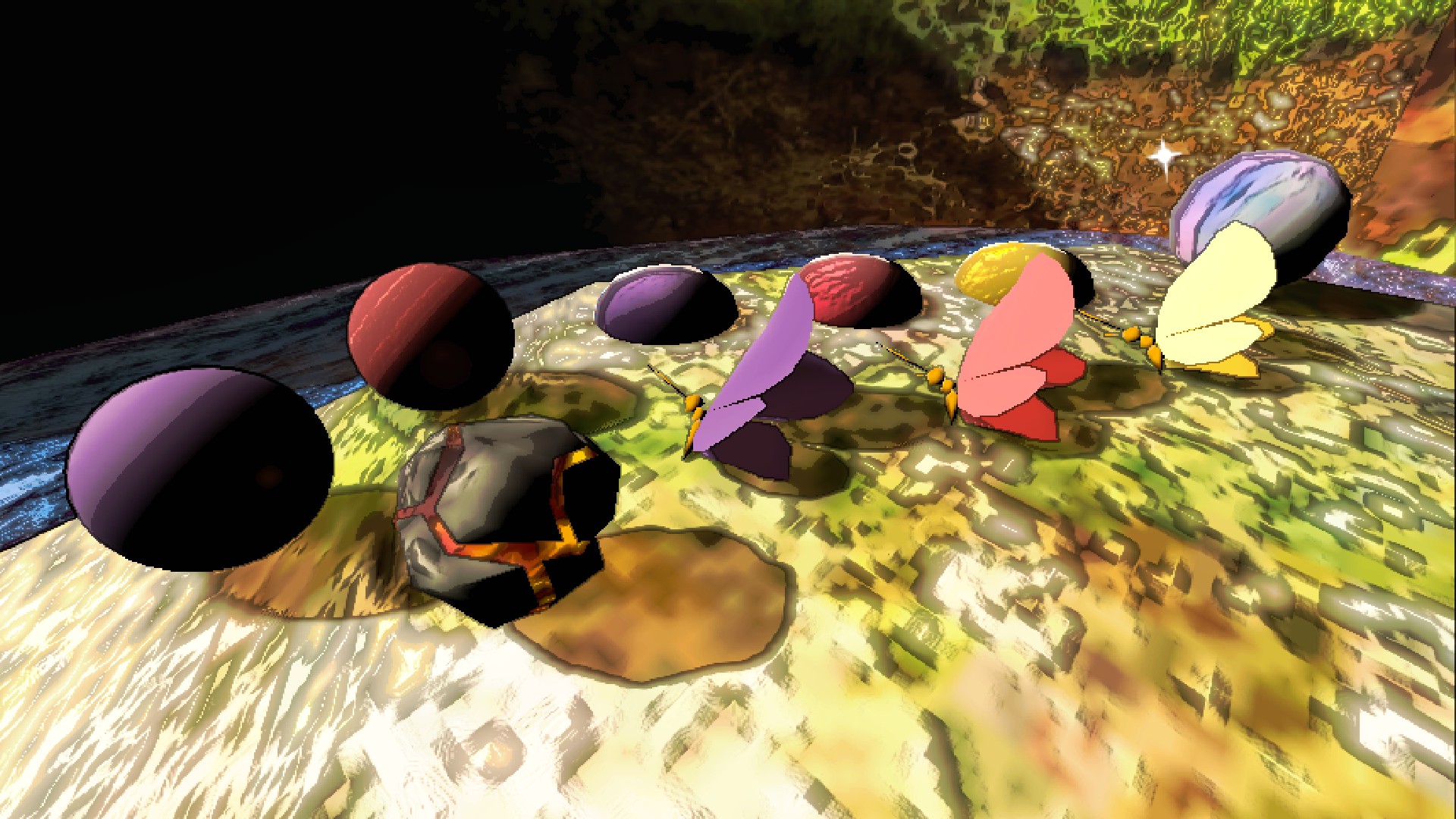 Ultra Bitter and Ultra Spicy spray drops and berries, all 3 species of unmarked spectralids, clamclamp pearl, and bomb rock.