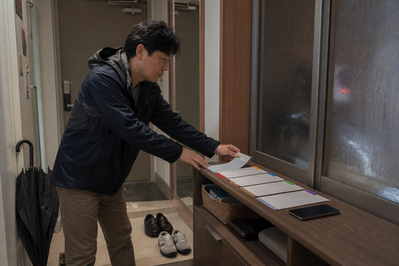 예약·결제·취소 요청·업체 답변 자료를 시간순으로 정리하는 숙박 환불 피해구제 준비 장면