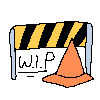 Traffic cone and barricade sign