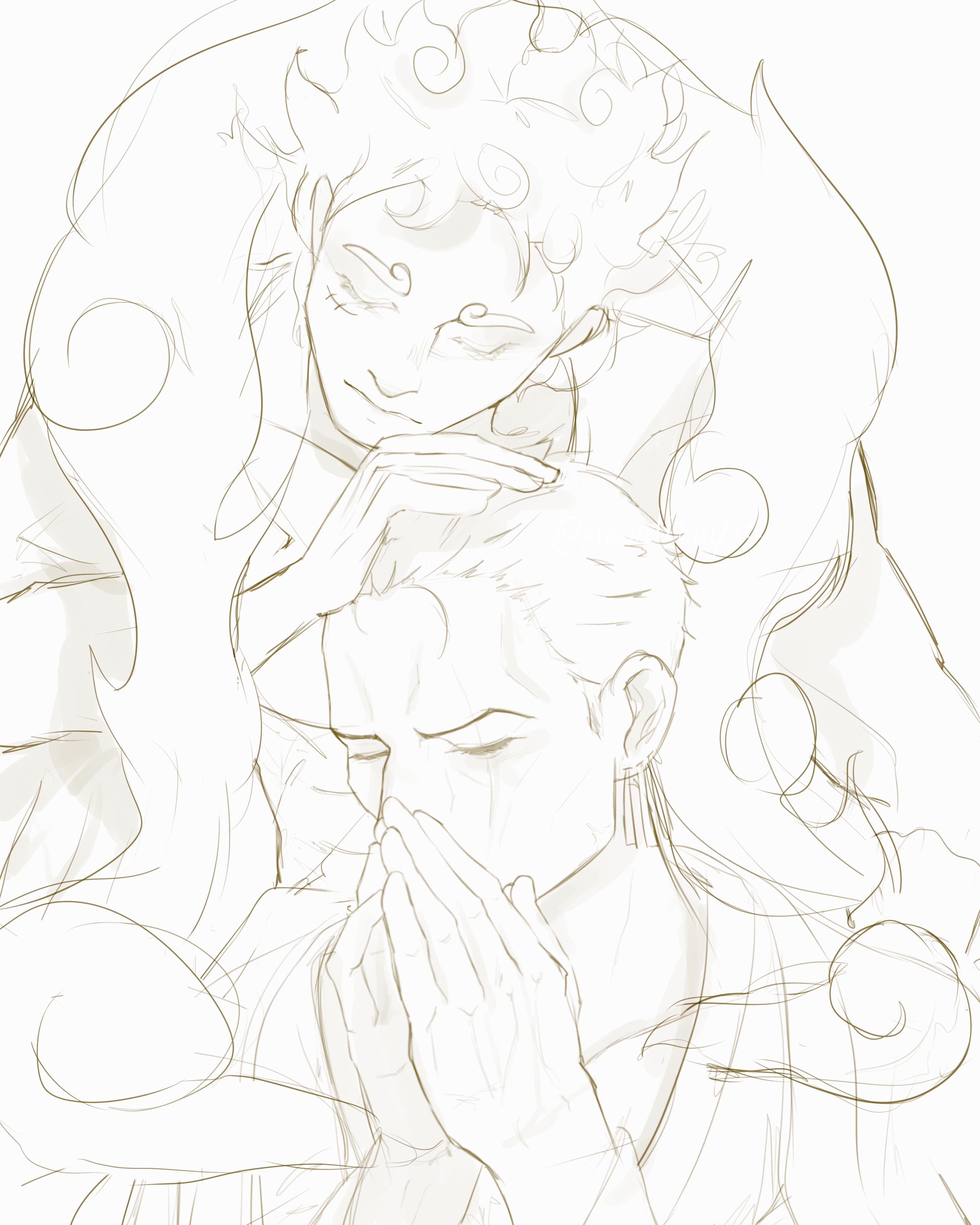 roronoa zoro + monkey d. luffy, made for zeinab