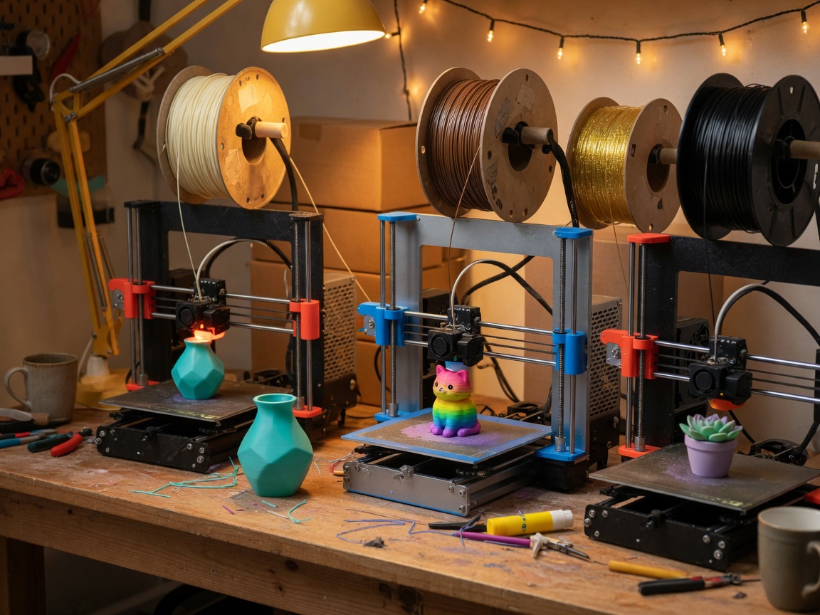 Placeholder de impresoras 3D en el taller