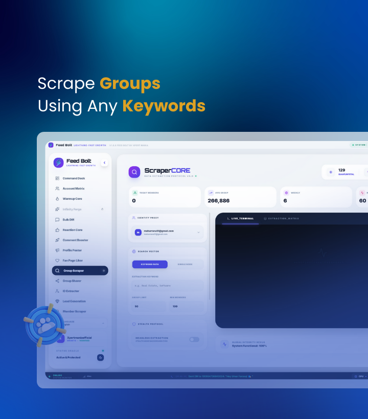 Fredinky Suite - Facebook Automation Tool | Bulk Messaging, Lead Scraper, Group Marketing