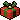 A pixel of a green and red present