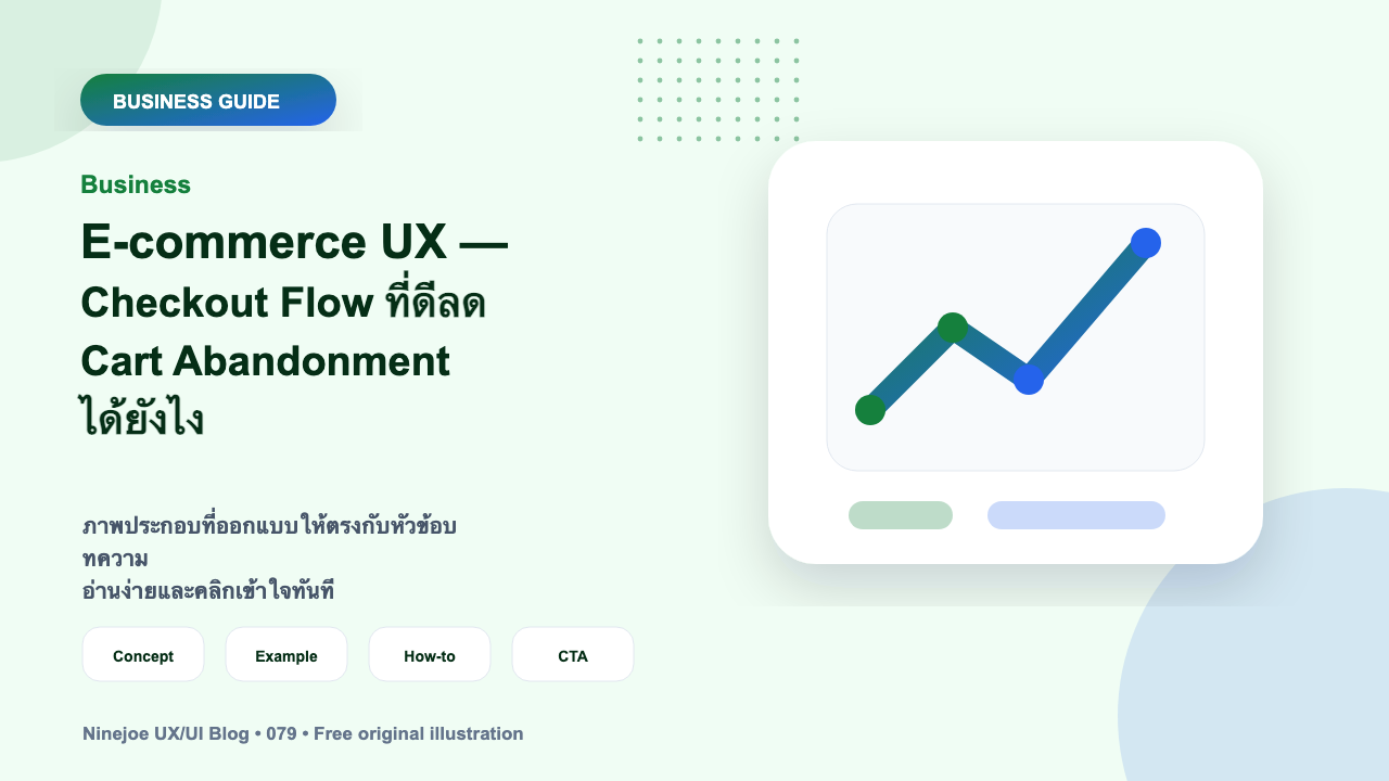 E-commerce UX — Checkout Flow ที่ดีลด Cart Abandonment ได้ยังไง