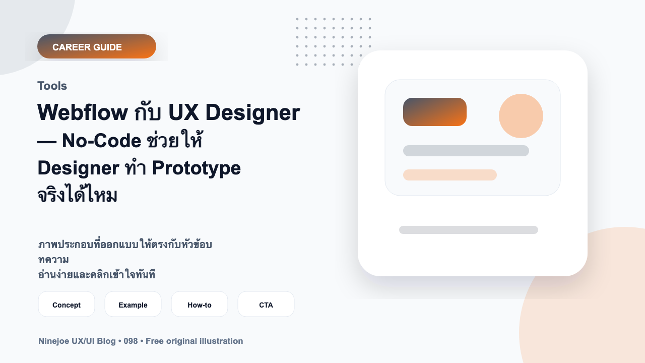 Webflow กับ UX Designer — No-Code ช่วยให้ Designer ทำ Prototype จริงได้ไหม
