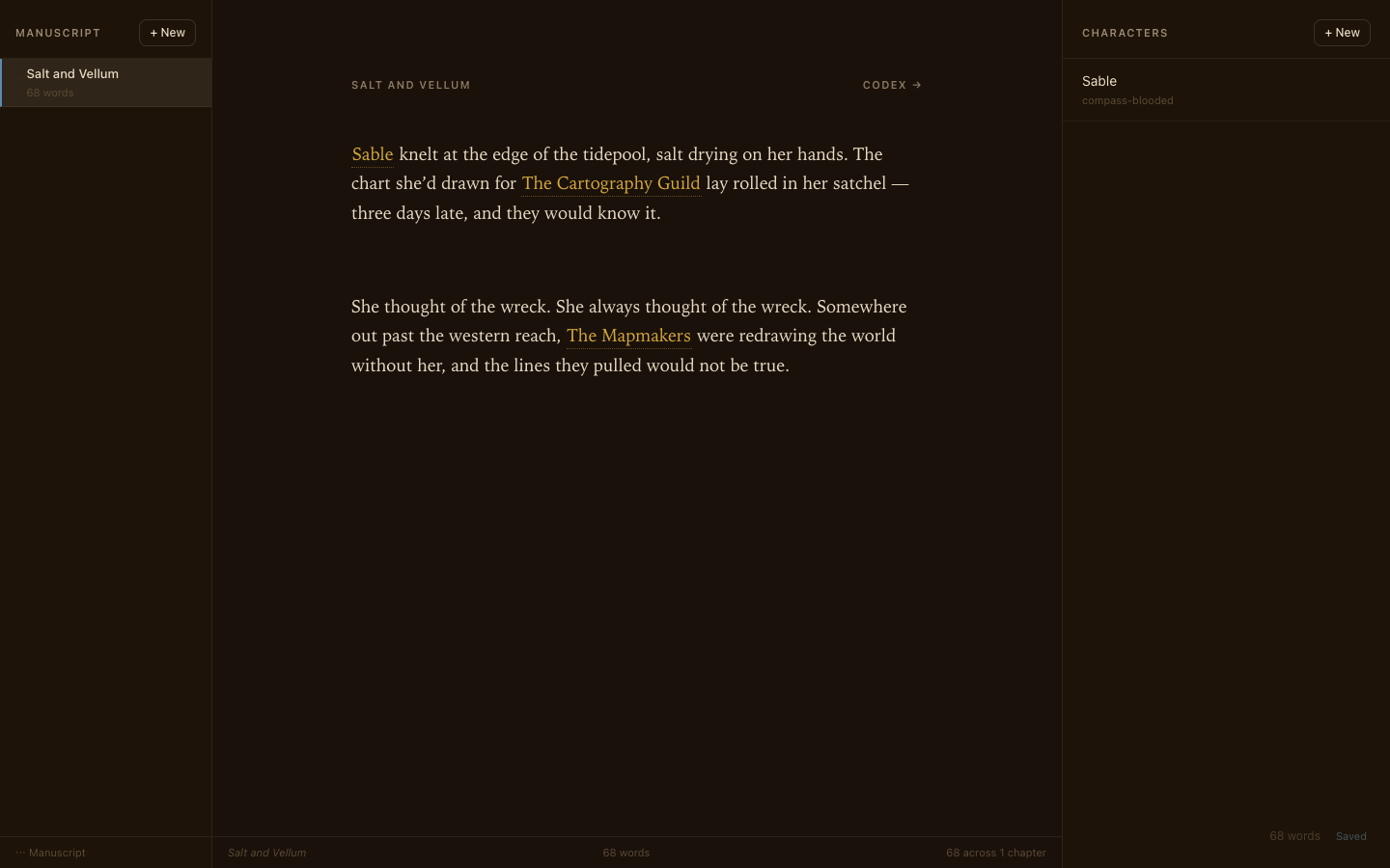 02 — Codex Interface
